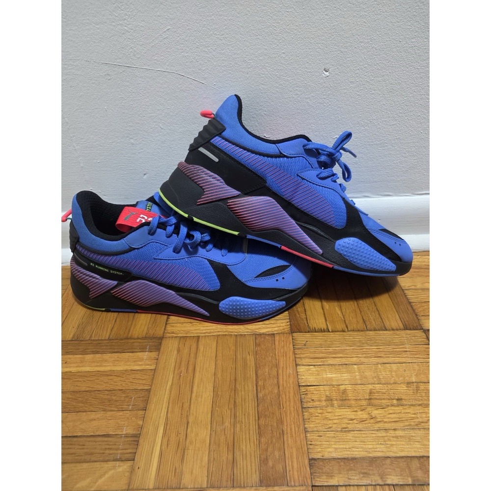 PUMA RS-X Running System Men's Size 12 Blue Black Pink Sneakers 384633-01